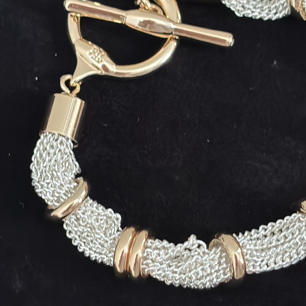 NWOT Ralph Lauren Two-Tone Multi-Row Toggle Bracelet